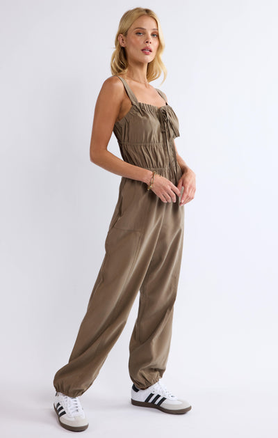 She's Poetry Gathered Bodice Jumpsuit