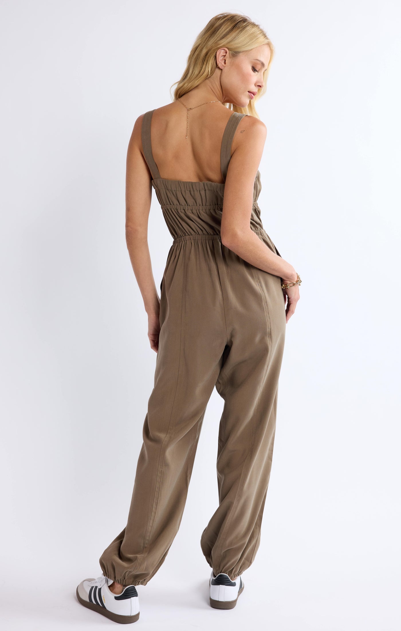 She's Poetry Gathered Bodice Jumpsuit