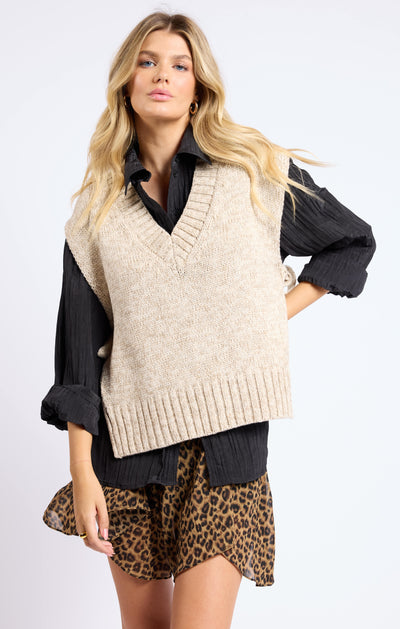 Individuality Side Tie Sweater Vest