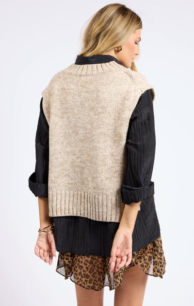 Individuality Side Tie Sweater Vest