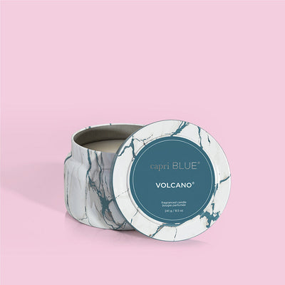 Volcano Modern Marble Printed Travel Tin, 8.5 oz