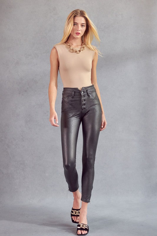 The Brie High Rise Pleather Skinny