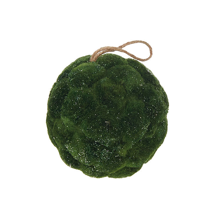 Small Iced Moss Ball Ornament