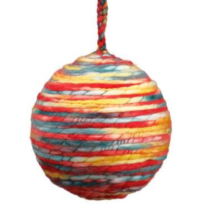 8" Mixed Yarn Ball Ornament