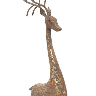 39.5" Standing Reindeer in Antique Gold
