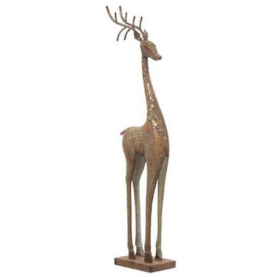 39.5" Standing Reindeer in Antique Gold