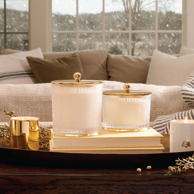 Frasier Fir Gilded Frosted Wood Candle
