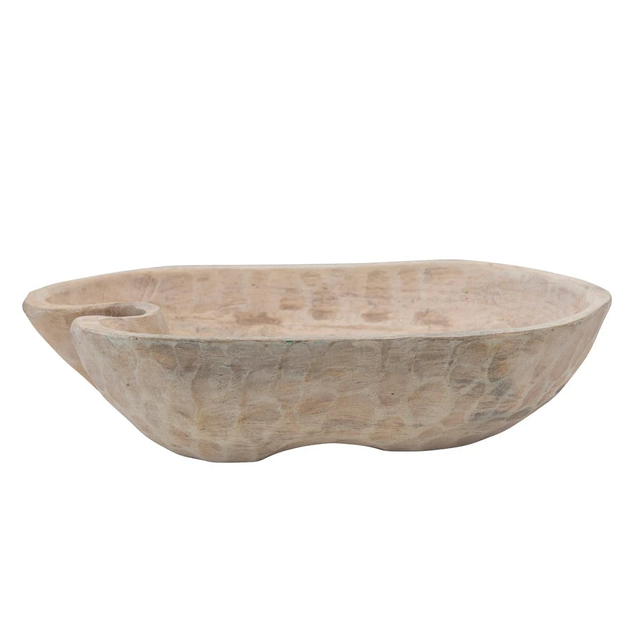 Hand-Carved Mango Wood Bowl