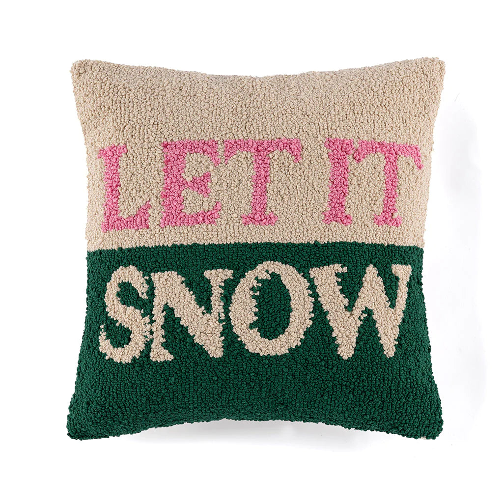 Let It Snow Textured Pillow