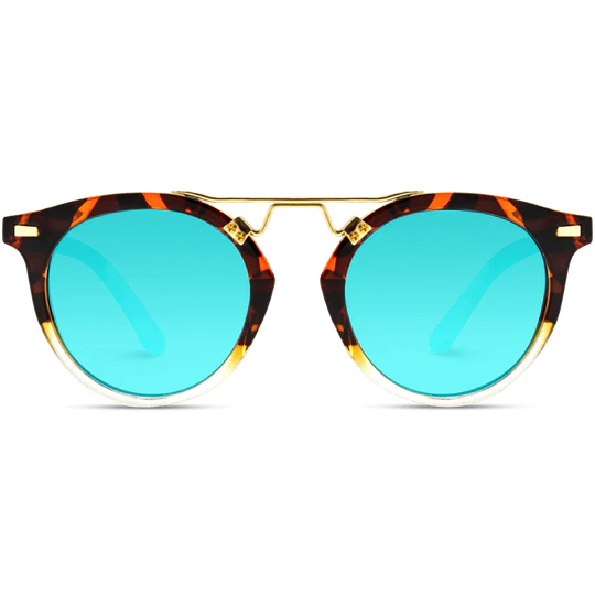 Skyler - Round Polarized Blue Sunglasses