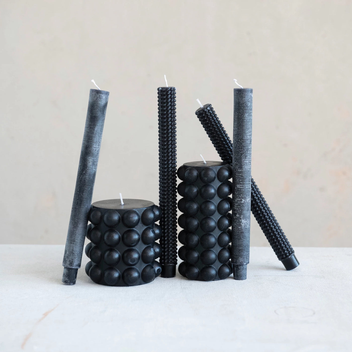 Hobnail Taper Candles in Box