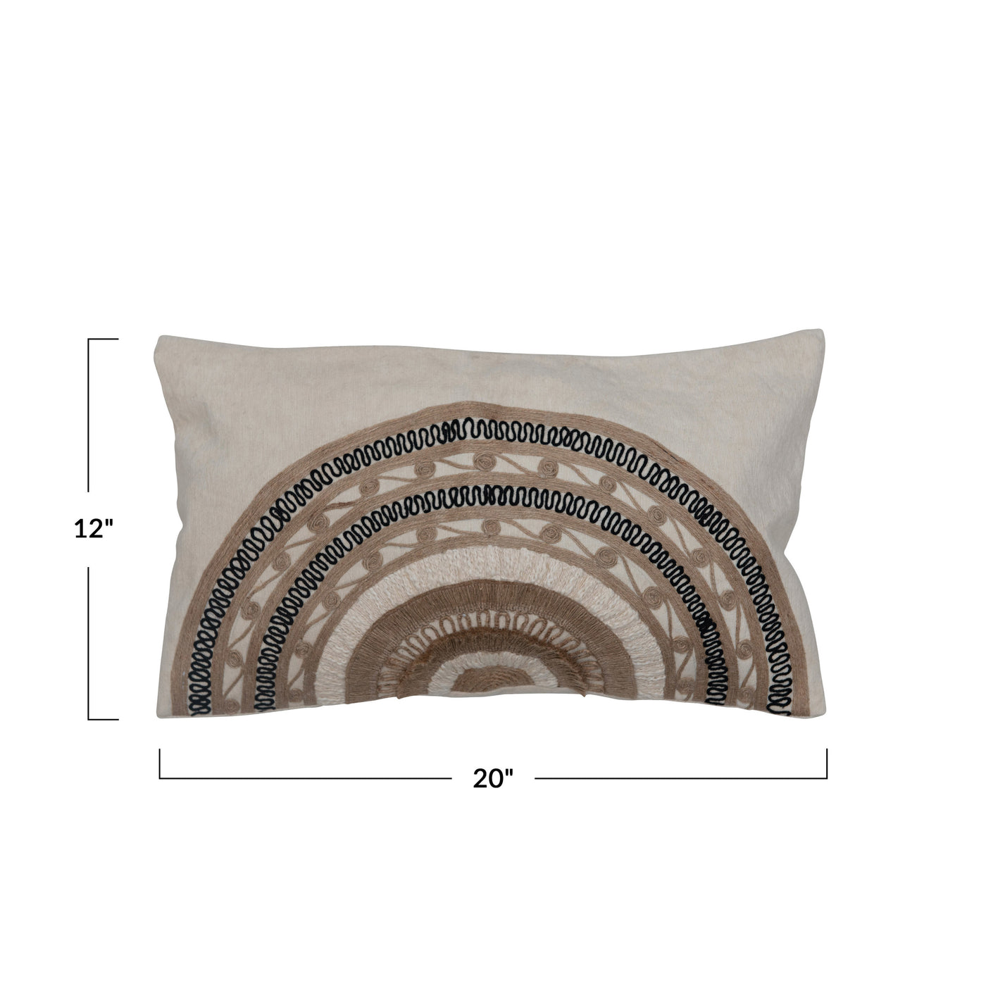 Embroidered Lumbar Pillow