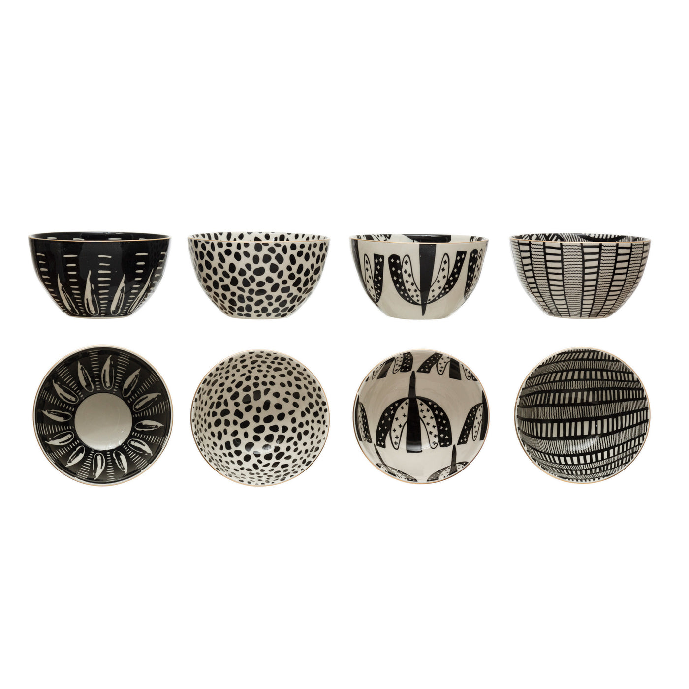 Patterned Stoneware Bowls